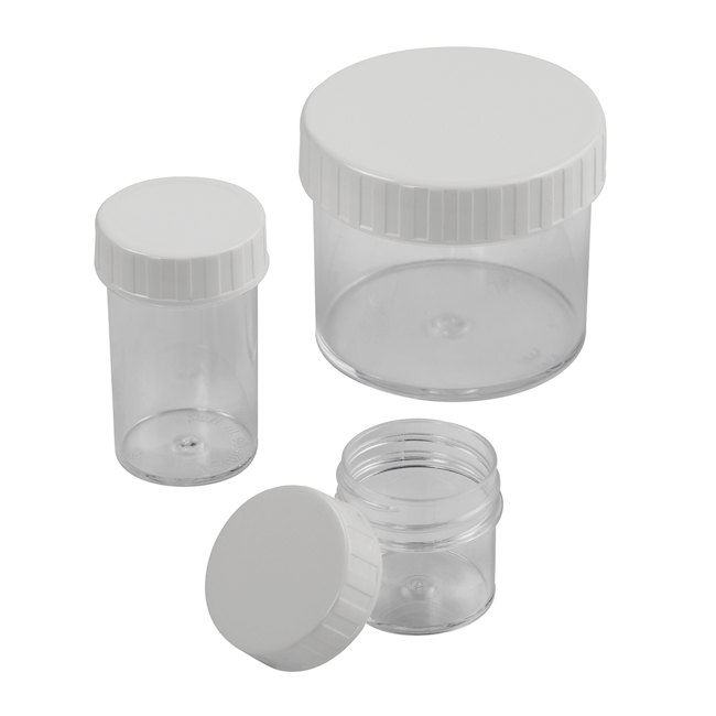 Container with screw cap PS 100 ml